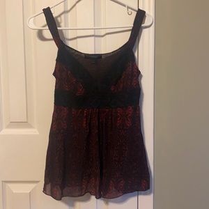 Express Red and Black Tank Top